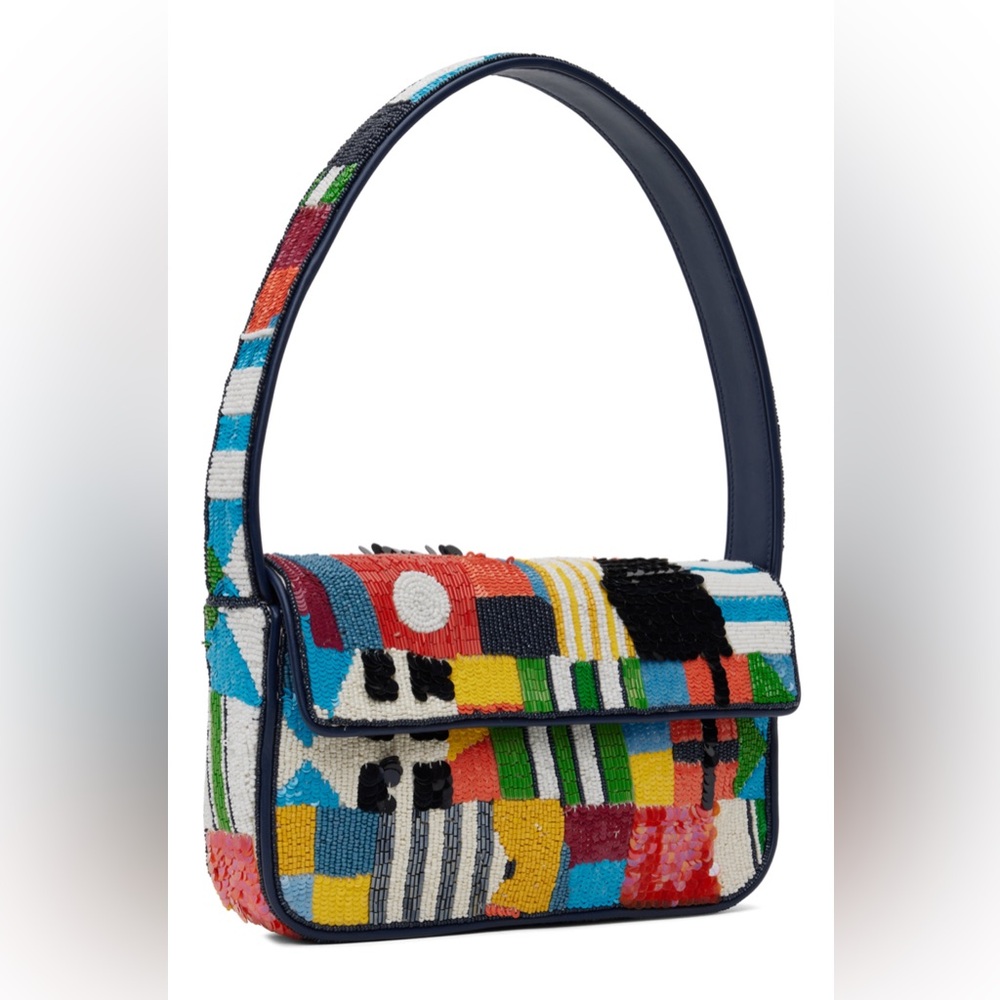 Price Firm - ASO TV 🎬 STAUD Tommy Beaded Bag (Sails Up) - Picture 3 of 14